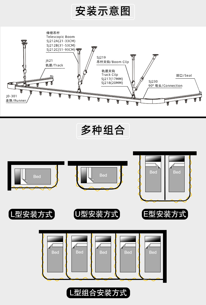 SJ250 空间分隔轨道